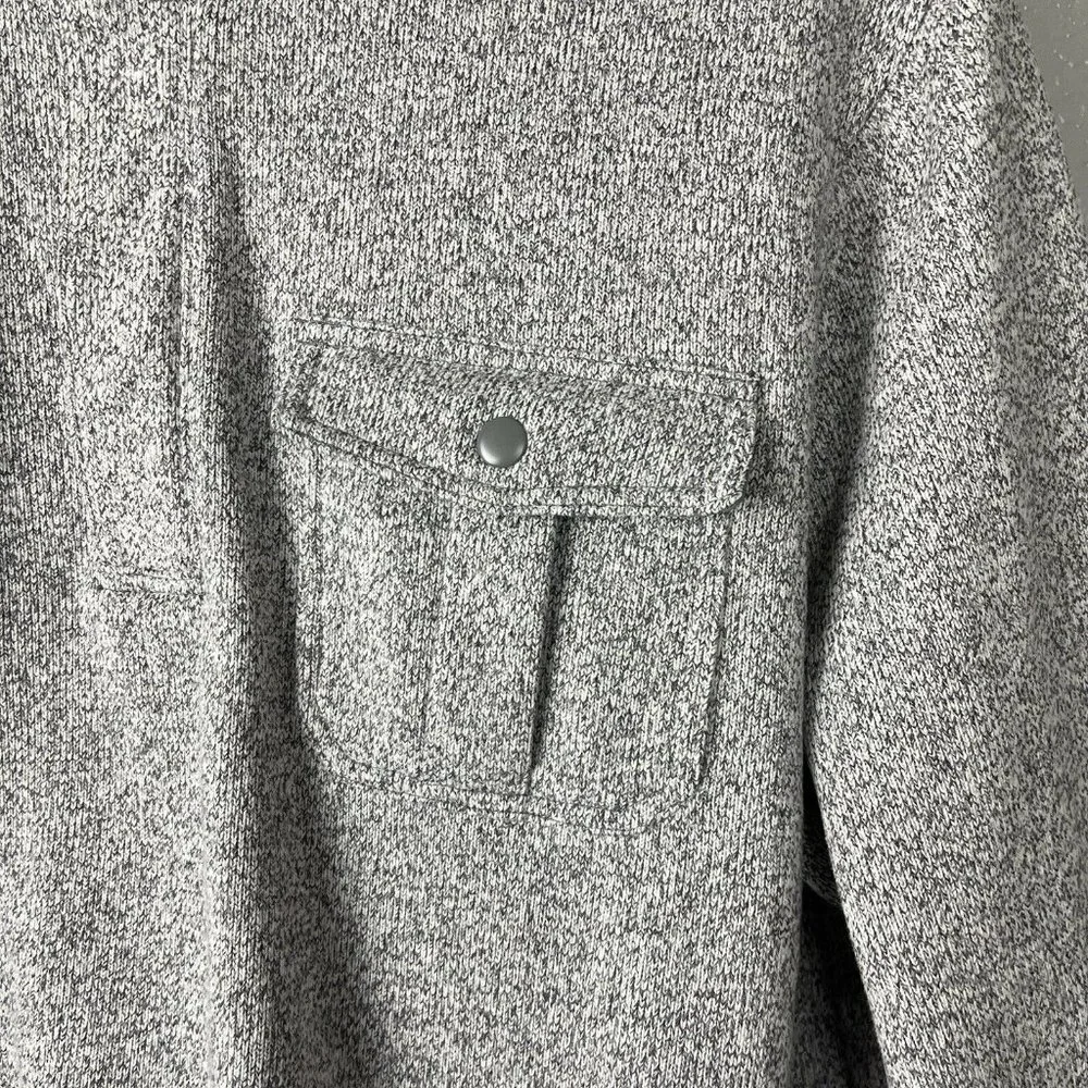 Chaps Men's Gray Heather 1/4 Zip Fleece Pullover NWT Size XXL - Picture 3 of 7